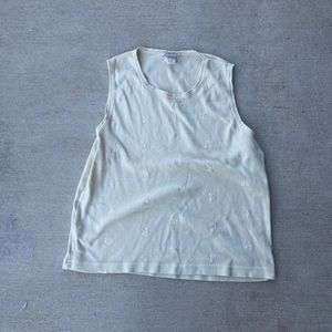 Vintage 90s Yellow‎ Embroidered Tank